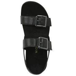 New Vionic Women's , Reese Sandal Black Leather