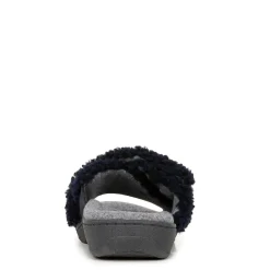 New Vionic Women's , Relax II Slide Slipper Navy Blazer Fabric