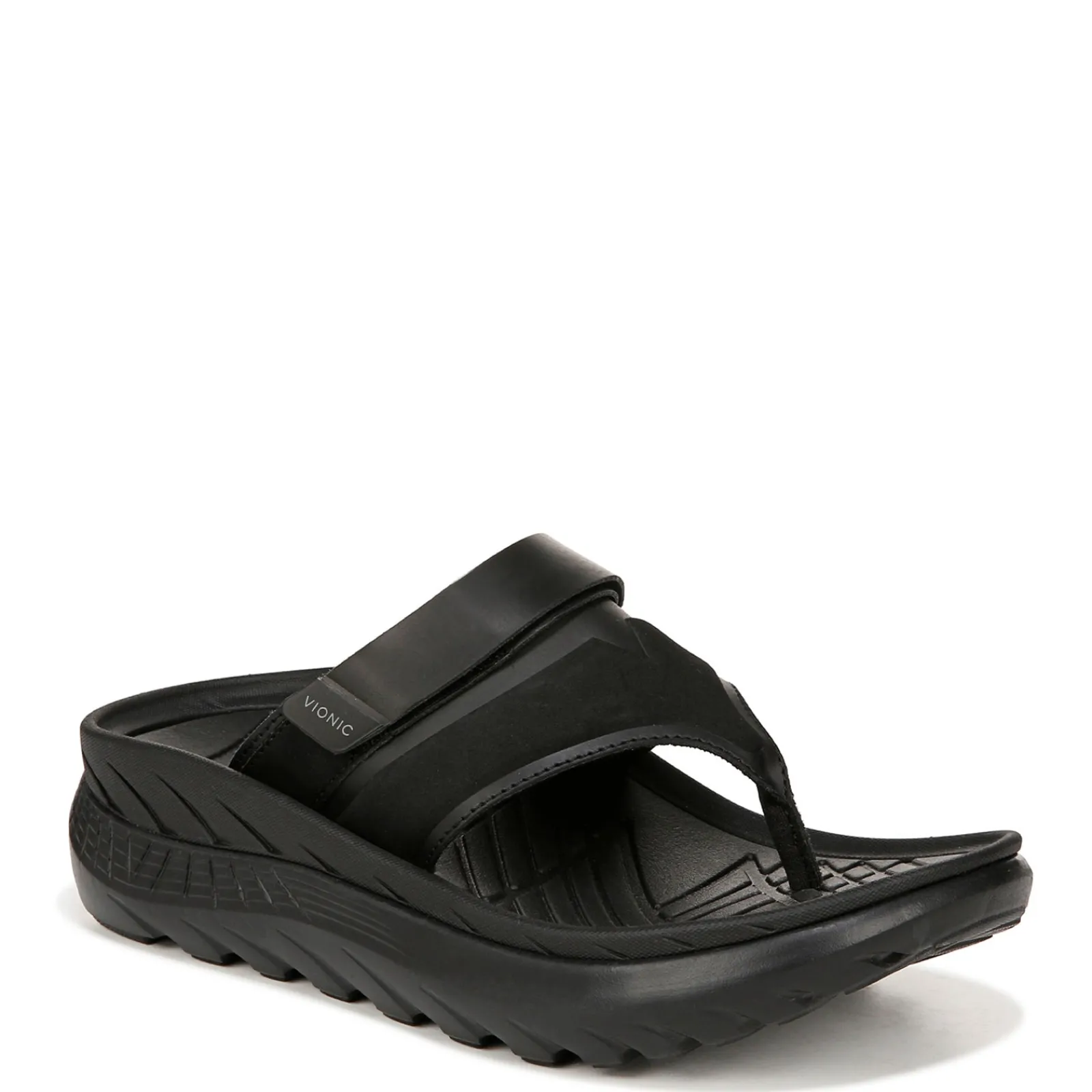 Discount Vionic Women's , Restore II Sandal Black Faux Leather