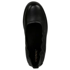 Hot Vionic Women's , Uptown Ballet Slip-On Black Leather