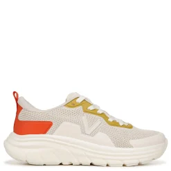 Hot Vionic Women's , Walk Max Sneaker Cream/Tangerine Tango White Pu