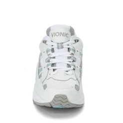 Sale Vionic Womens , Walker Classic Sneaker White And Blue Leather