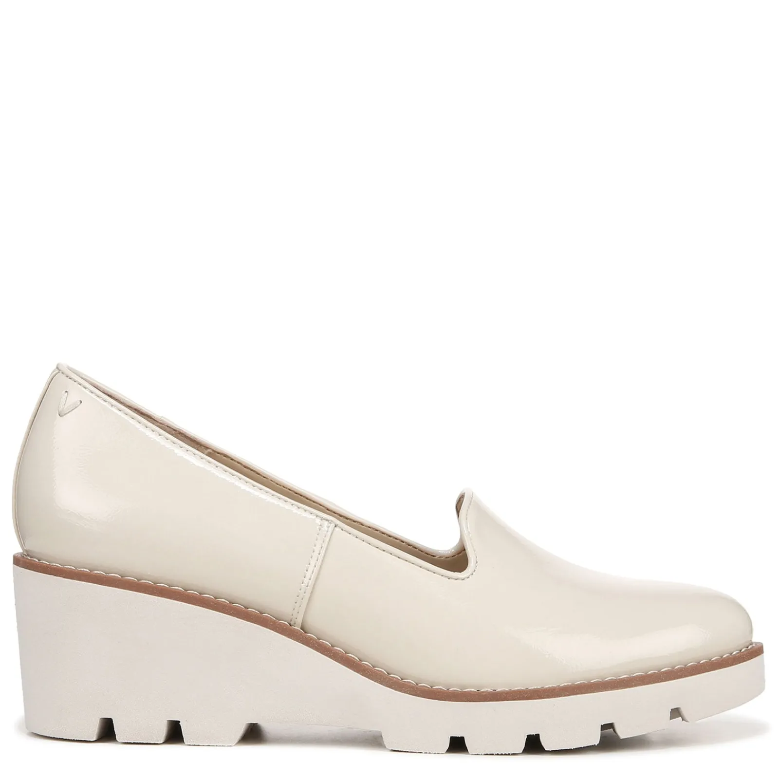 Clearance Vionic Women's , Willa Wedge Slip-On White Patent Leather
