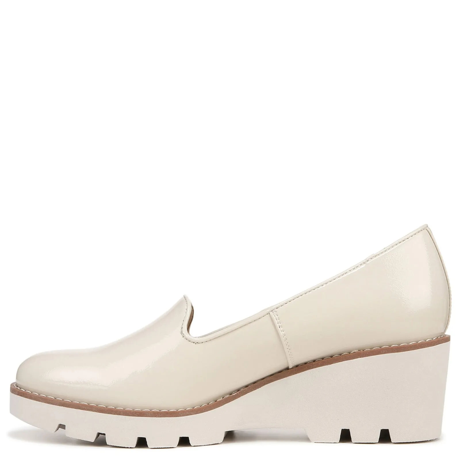 Clearance Vionic Women's , Willa Wedge Slip-On White Patent Leather