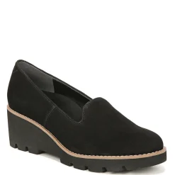 Discount Vionic Women's , Willa Wedge Slip-On Black Suede